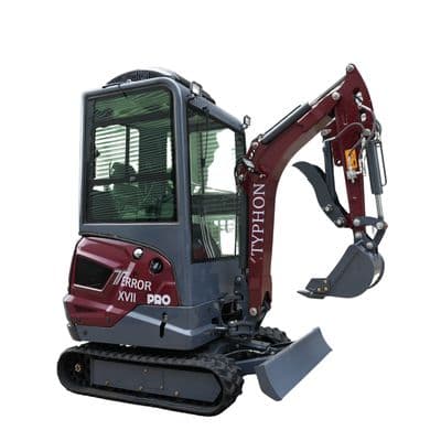 TYPHON TERROR XVII PRO Prestige Edition 4000 lb Enclosed Mini Excavator with Kubota Power & Advanced Hydraulics thumbnail 13