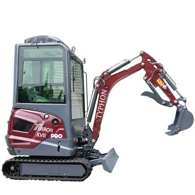 TYPHON TERROR XVII PRO Prestige Edition 4000 lb Enclosed Mini Excavator with Kubota Power & Advanced Hydraulics thumbnail 2