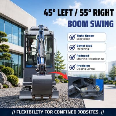 TYPHON TERROR XVII PRO Prestige Edition – Enclosed Mini Excavator with AC, Heater & Ergonomic Comfort thumbnail 5