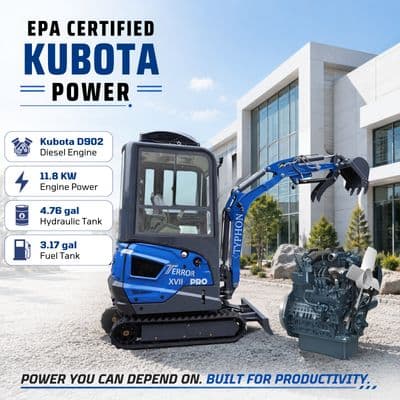 TYPHON TERROR XVII PRO Prestige Edition – Enclosed Mini Excavator with AC, Heater & Ergonomic Comfort thumbnail 4