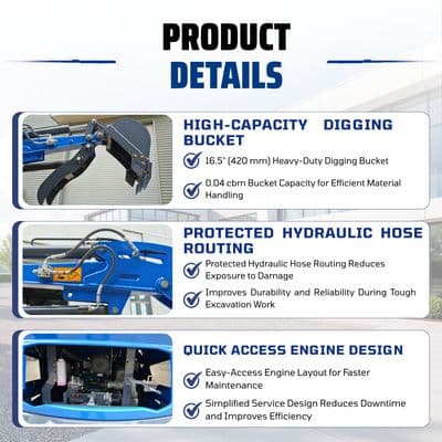 TYPHON TERROR XVII PRO Prestige Edition – Enclosed Mini Excavator with AC, Heater & Ergonomic Comfort thumbnail 9