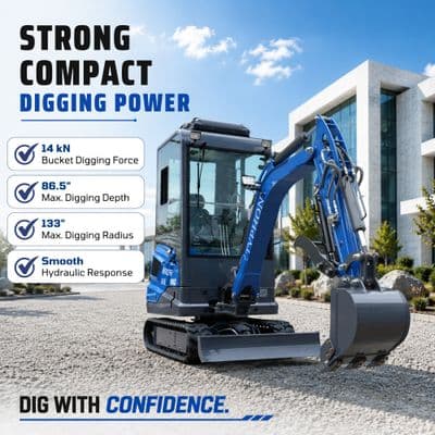 TYPHON TERROR XVII PRO Prestige Edition – Enclosed Mini Excavator with AC, Heater & Ergonomic Comfort thumbnail 10