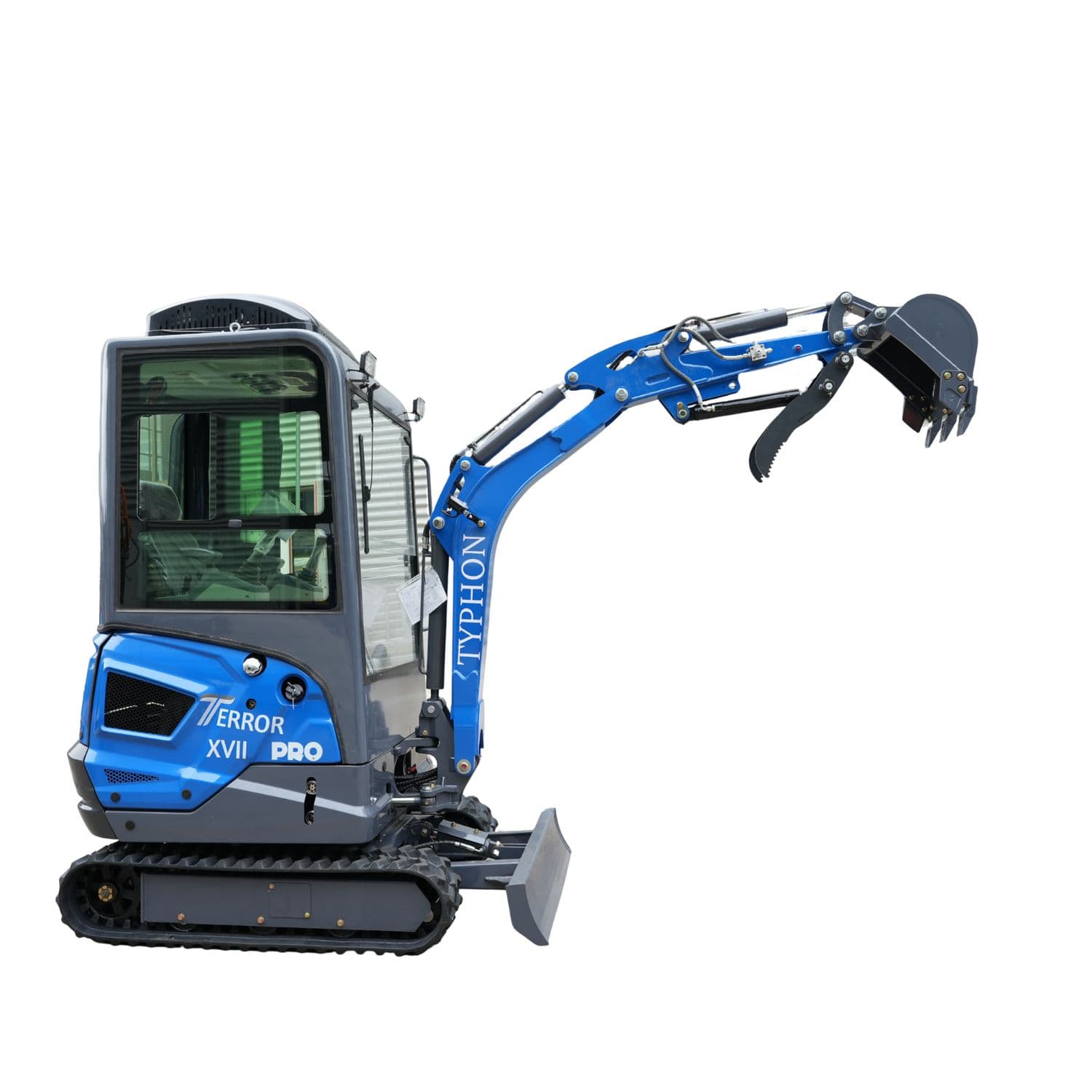 TYPHON TERROR XVII PRO Prestige Edition – Enclosed Mini Excavator with AC, Heater & Ergonomic Comfort