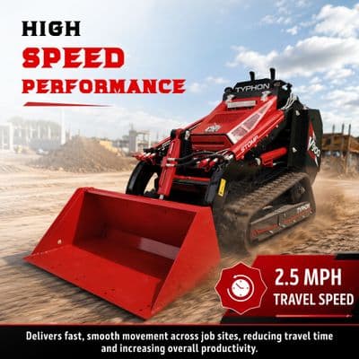 Brand New TYPHON STOMP V900 1.4 Ton Mini Track Loader Featuring Dual Auxiliary Hydraulics & Kubota D1105 25HP USA Engine thumbnail 9