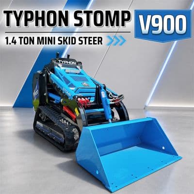 Brand New TYPHON STOMP V900 Mini Track Loader Kubota D1105 25HP Diesel Stand-On Skid Steer EPA / EU Stage V thumbnail 10