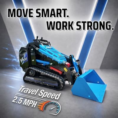 Brand New TYPHON STOMP V900 Mini Track Loader Kubota D1105 25HP Diesel Stand-On Skid Steer EPA / EU Stage V thumbnail 6