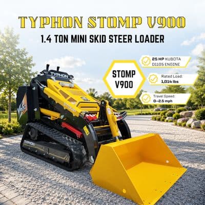 Brand New TYPHON STOMP V900 1.4-Ton Compact Track Loader with 25HP Kubota Diesel Engine 1,102 lb Max Load thumbnail 10