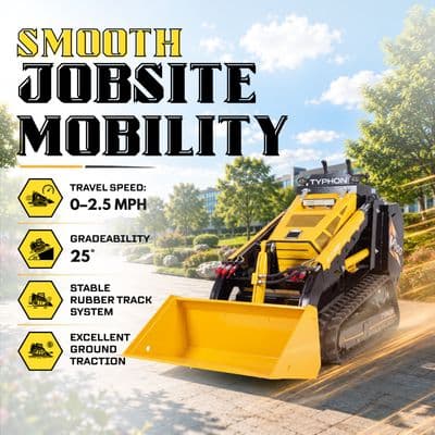 Brand New TYPHON STOMP V900 1.4-Ton Compact Track Loader with 25HP Kubota Diesel Engine 1,102 lb Max Load thumbnail 6