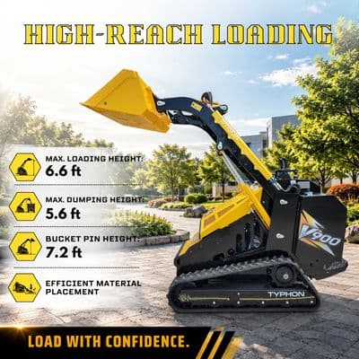 Brand New TYPHON STOMP V900 1.4-Ton Compact Track Loader with 25HP Kubota Diesel Engine 1,102 lb Max Load thumbnail 7