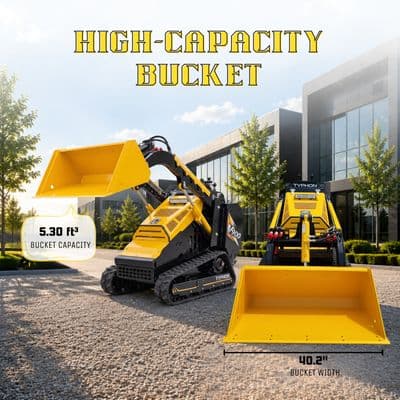 Brand New TYPHON STOMP V900 1.4-Ton Compact Track Loader with 25HP Kubota Diesel Engine 1,102 lb Max Load thumbnail 11