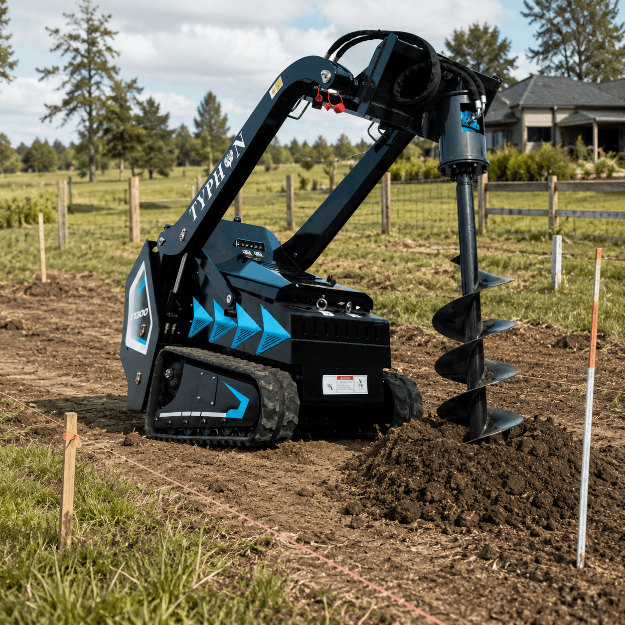 Fence post drilling application