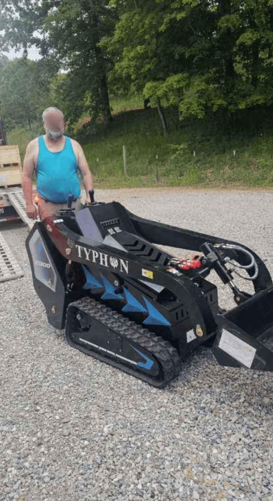 TYPHON mini skid steer owner delivery