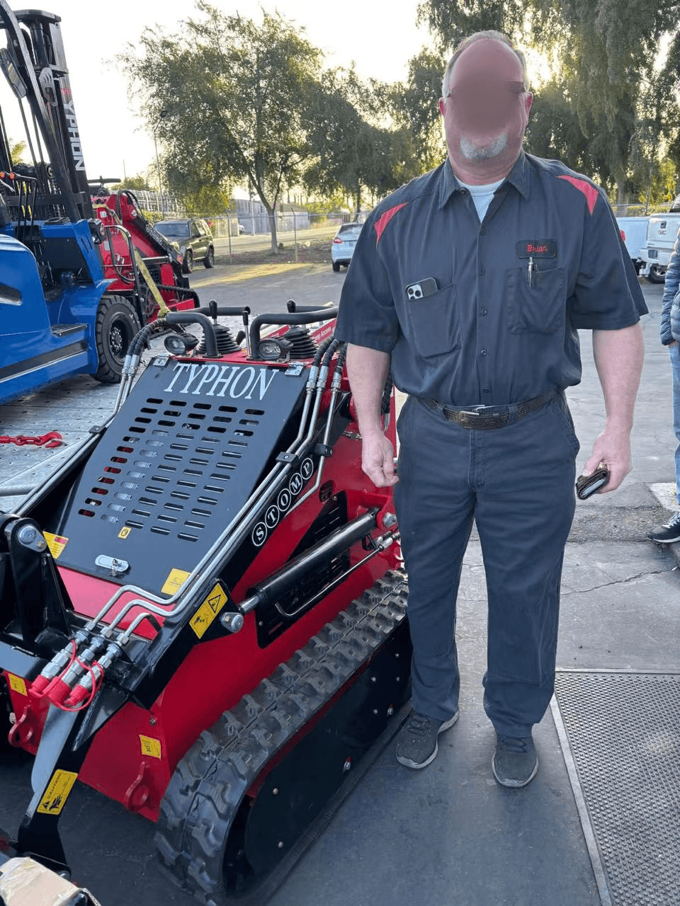 Mini skid steer delivered to customer