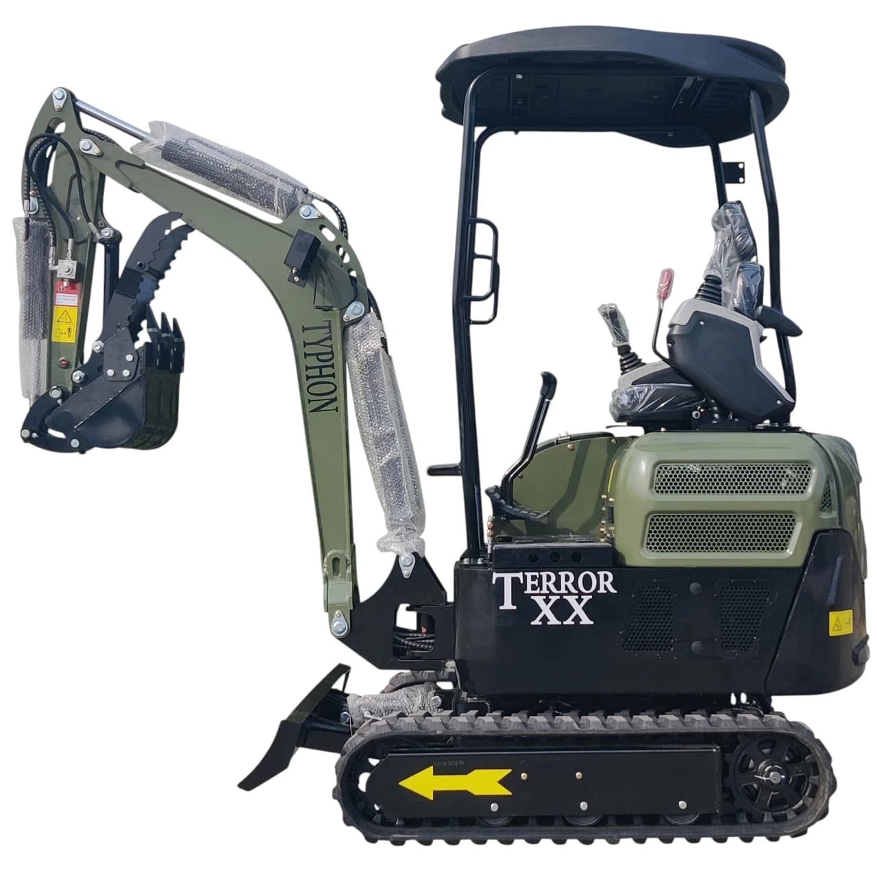 2025 4,000 lb TYPHON TERROR XX Mini Excavator Rubber Track with Kubota D902 Diesel Engine USA