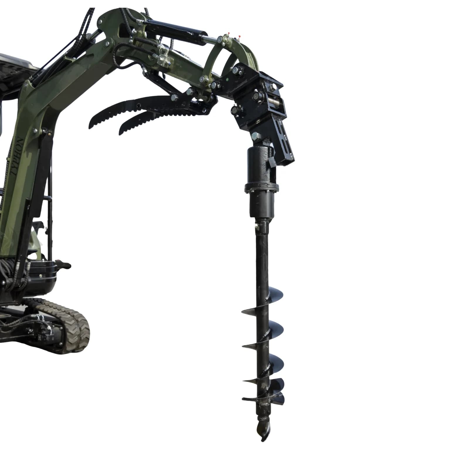 Auger Attachment 7.9in Auger Bit Earth Drilling USA for TERROR XXV and other 2.1-3 Ton Mini Excavators