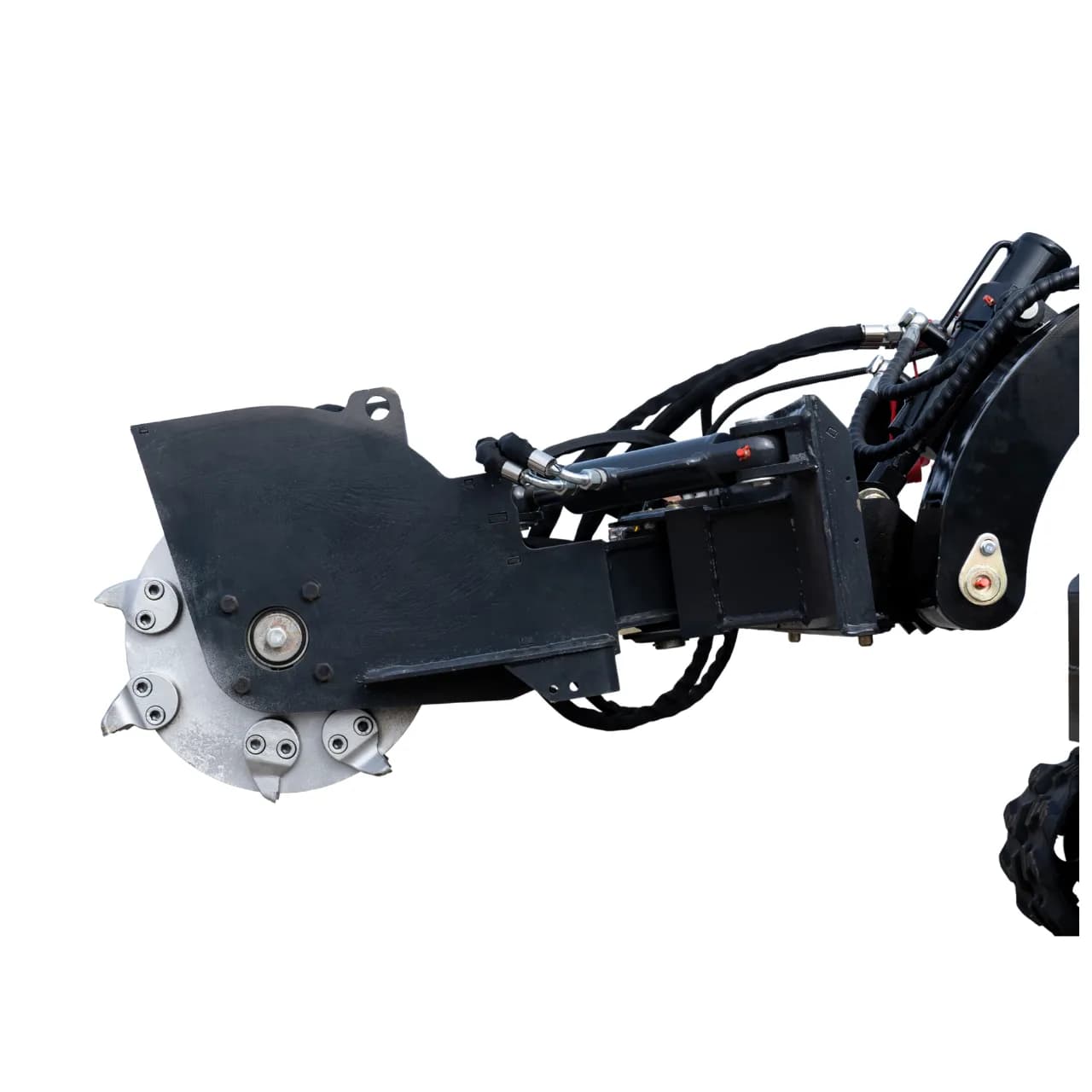 Hydraulic Swing Stump Grinder Attachment for TYPHON STOMP X1300 & STOMP 509 Mini Skid Steers