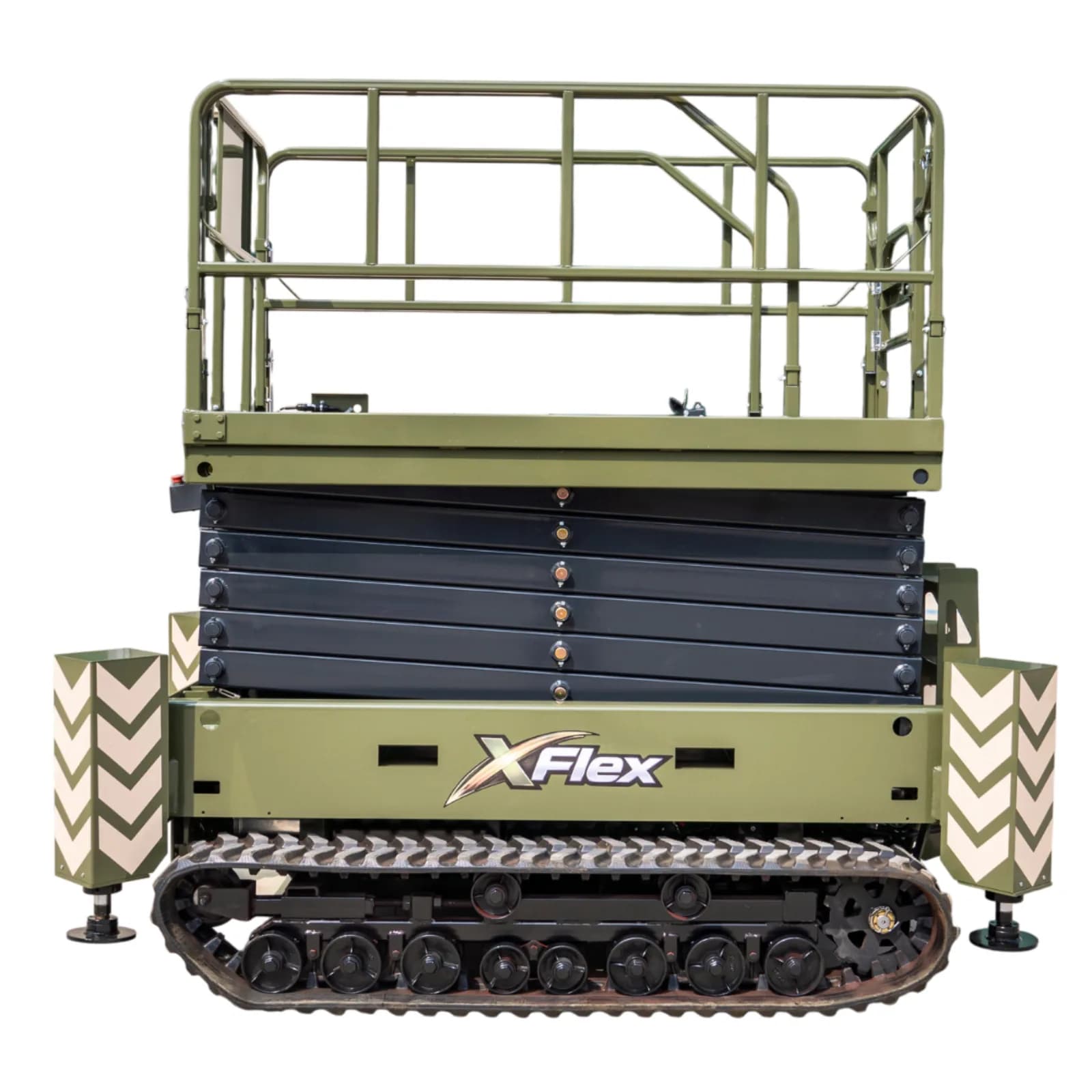 TYPHON xFlex-4068ET Electric Rubber Track Scissor Lift 3.2 Ton with 5.4HP Hydraulic Pump Motor Drive and Hydraulic Lifting Cylinder, 40 ft Max Lifting Height