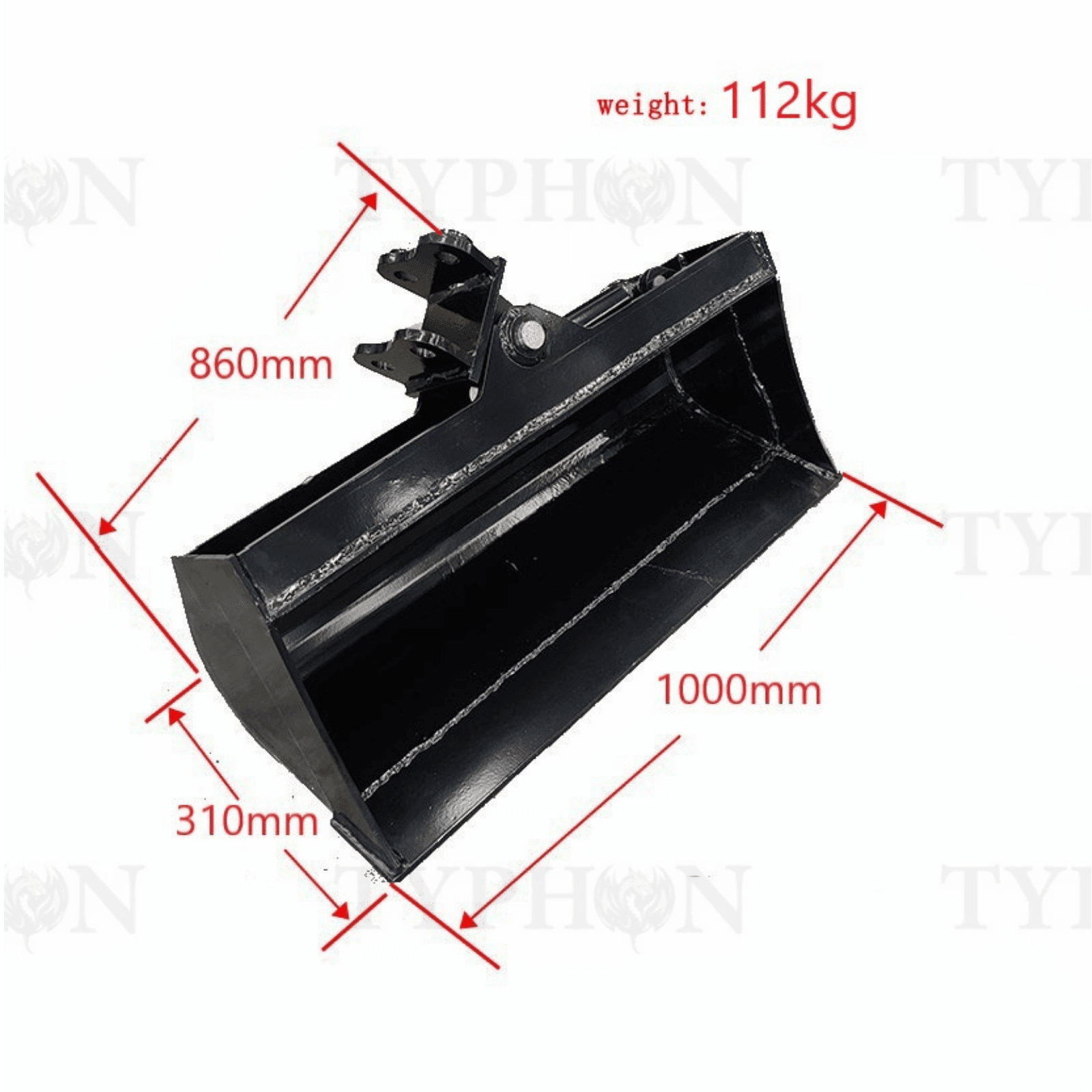 Excavator Attachment 39.4-Inch Heavy-Duty Hydraulic Tilting Bucket for TERROR X2 PRO thumbnail 3