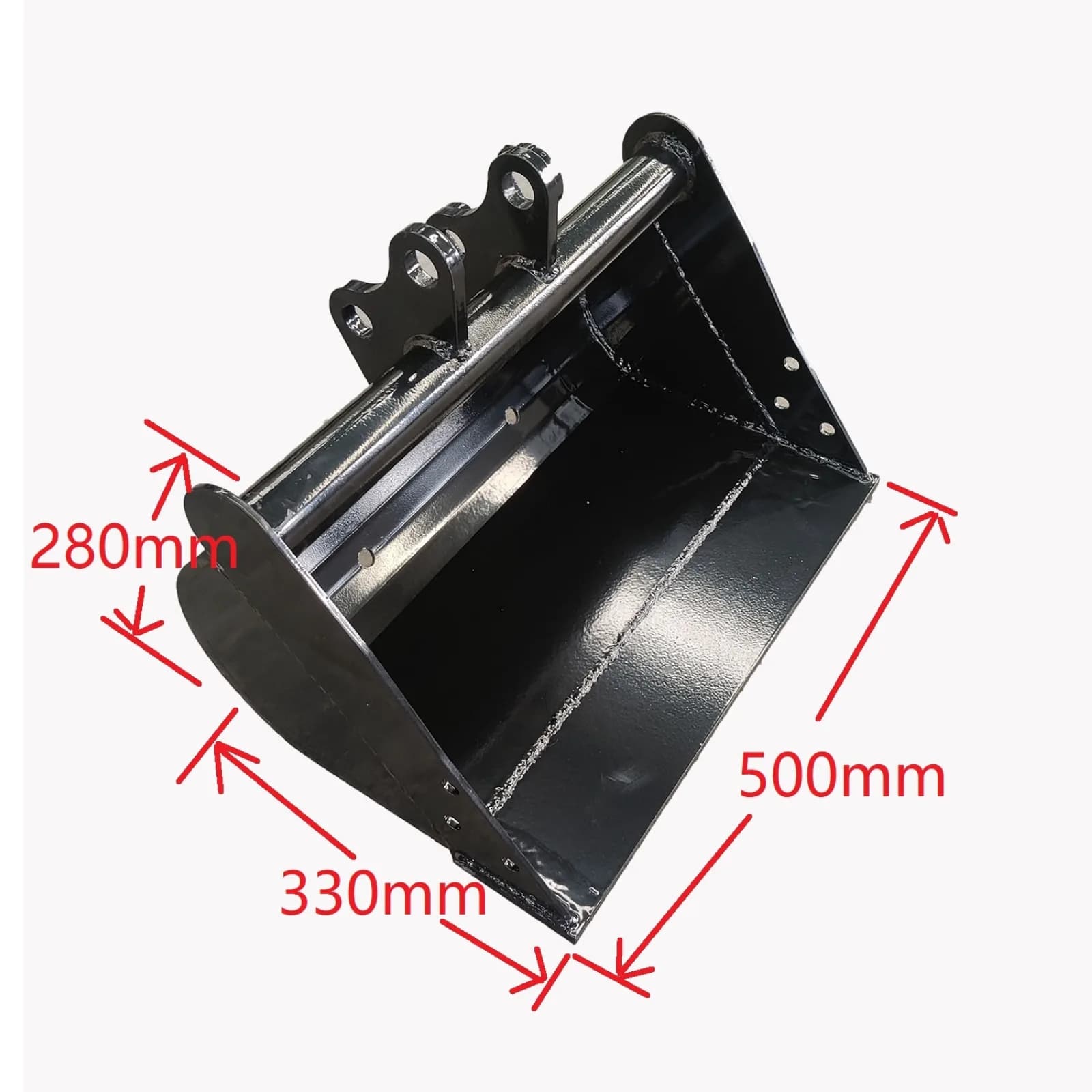 500mm Plain Mud Bucket: Attachment for TYPHON Mini Excavators USA thumbnail 2