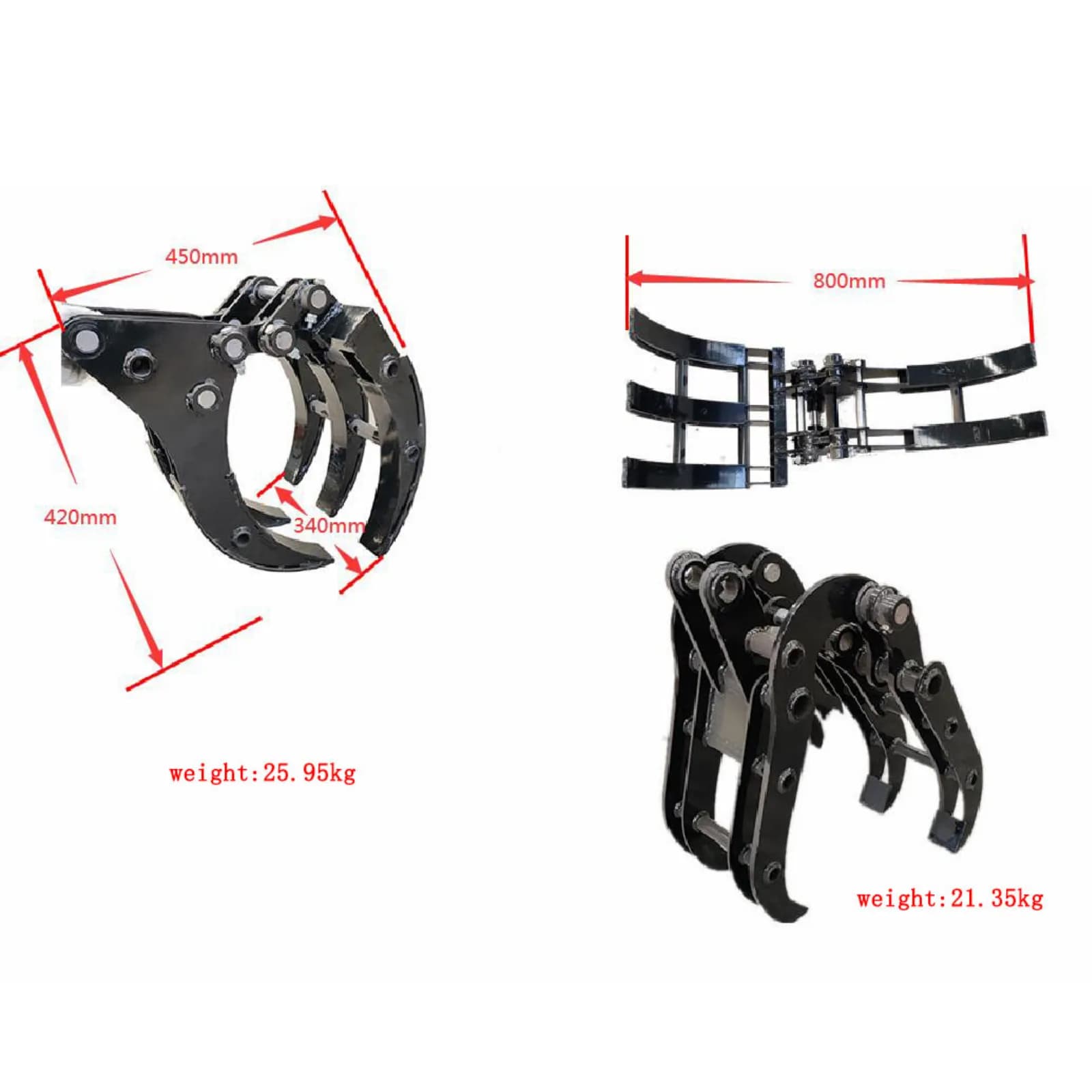 TYPHON Attachments Grapple Attachment for Mini Excavators Grabber USA thumbnail 2