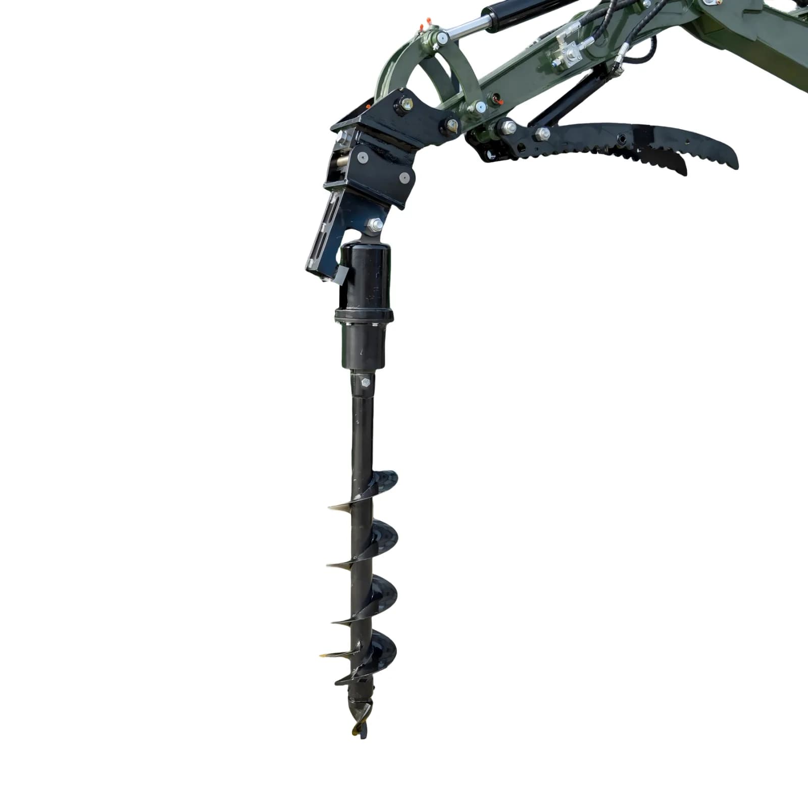 Auger Attachment 7.9in Auger Bit Earth Drilling USA for TERROR XXV and other 2.1-3 Ton Mini Excavators thumbnail 2