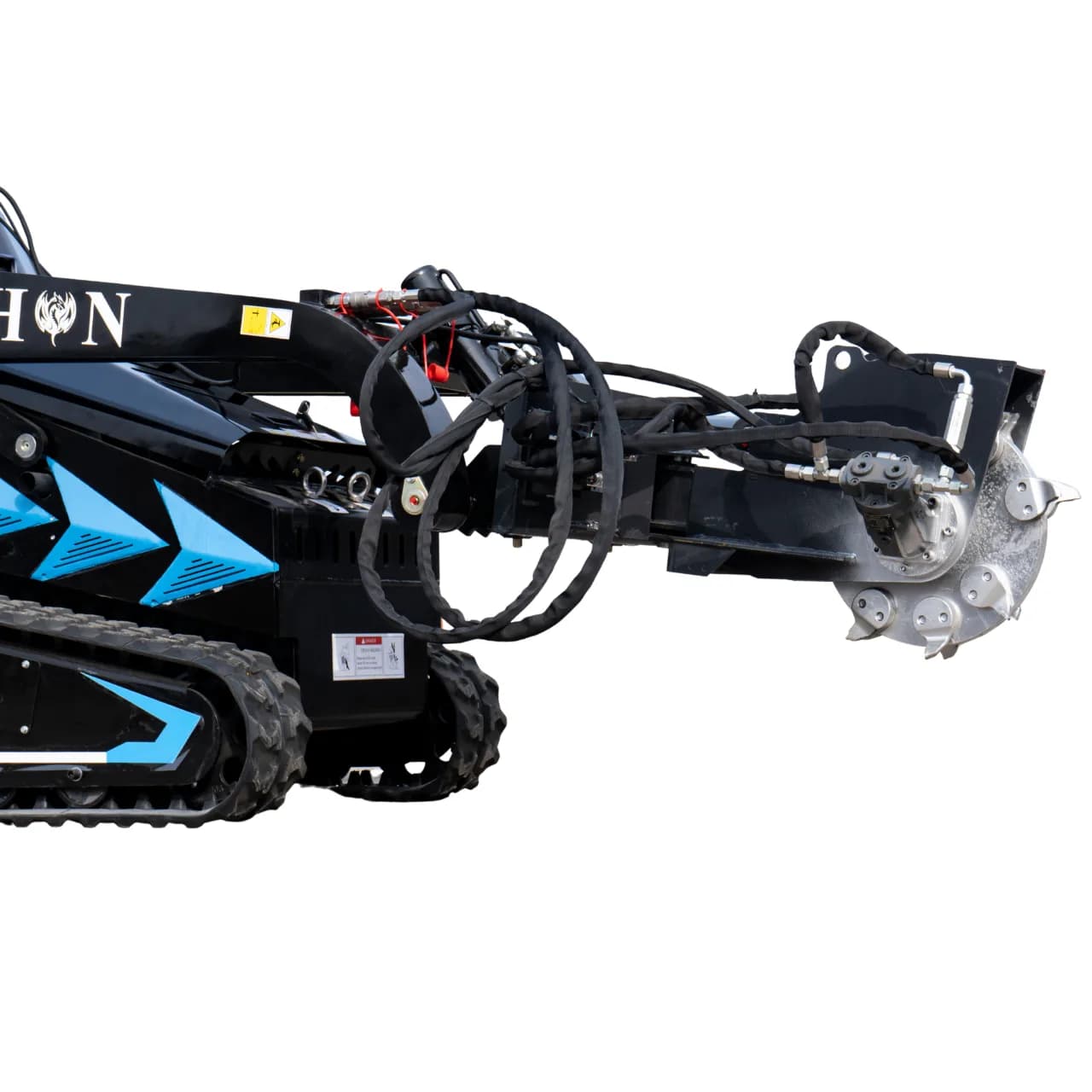 Hydraulic Swing Stump Grinder Attachment for TYPHON STOMP X1300 & STOMP 509 Mini Skid Steers thumbnail 2