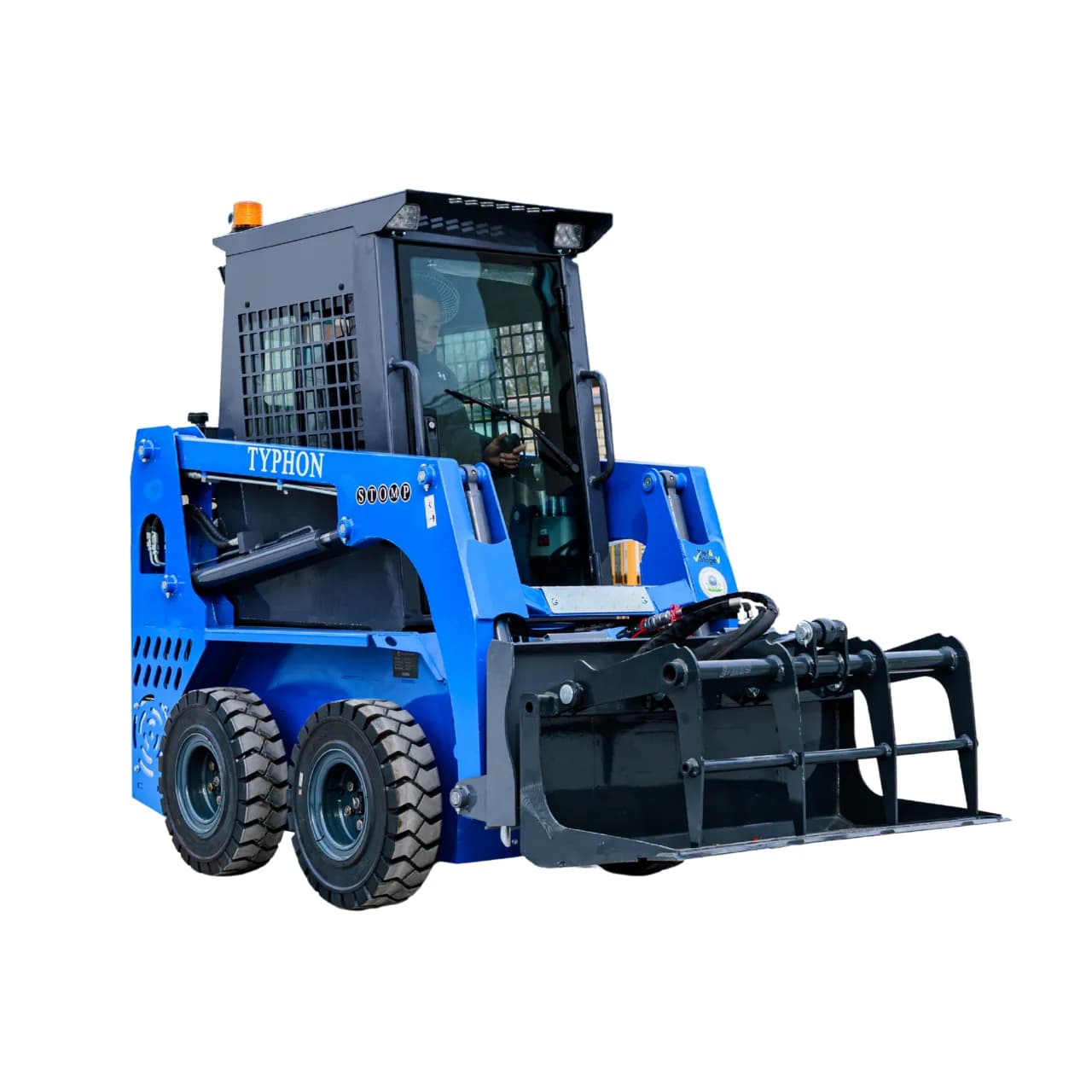 Heavy-Duty Solid Bottom Grapple Bucket for TYPHON STOMP X1300 & STOMP 509 Mini Skid Steers thumbnail 2