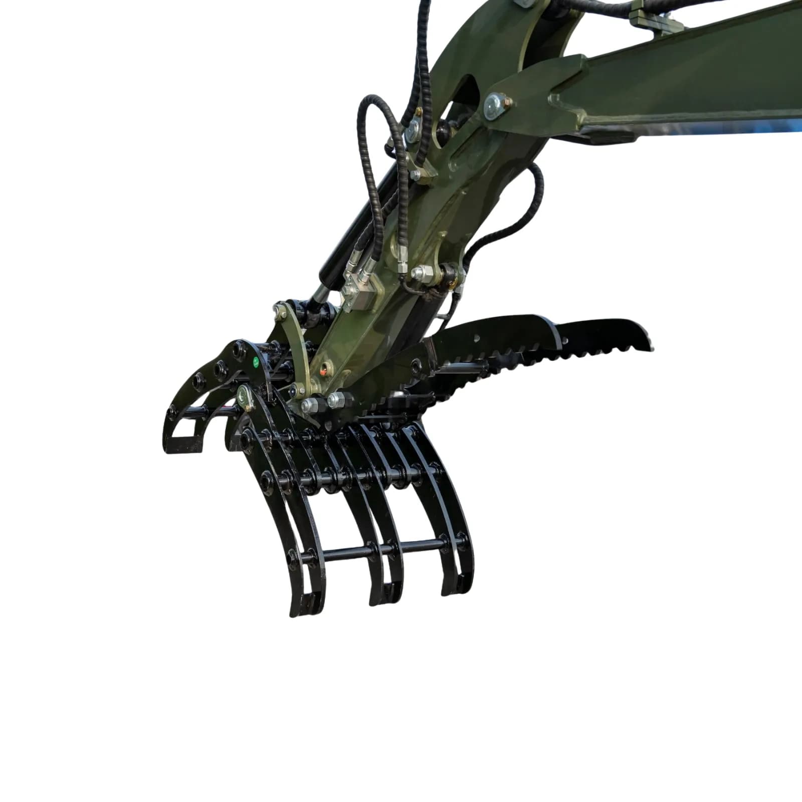Compact Grapple Attachment for TERROR XXV and other 2.1-3 Ton Mini Excavators Wide Opening Wood Grab USA thumbnail 2