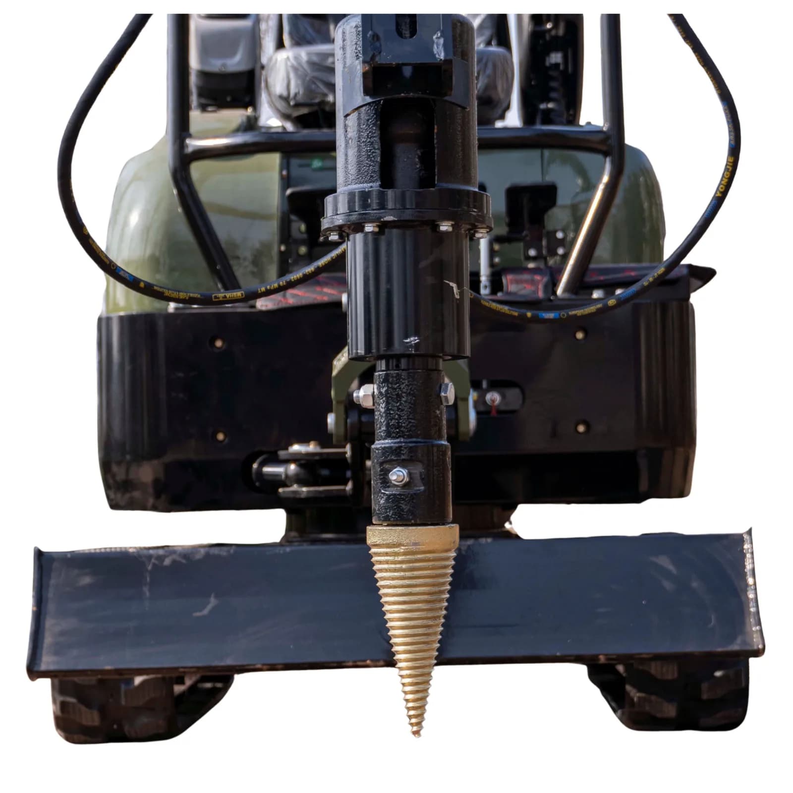 Mini Excavator Hydraulic Wood Splitter Drill Attachment 150mm TYPHON Compatible thumbnail 2