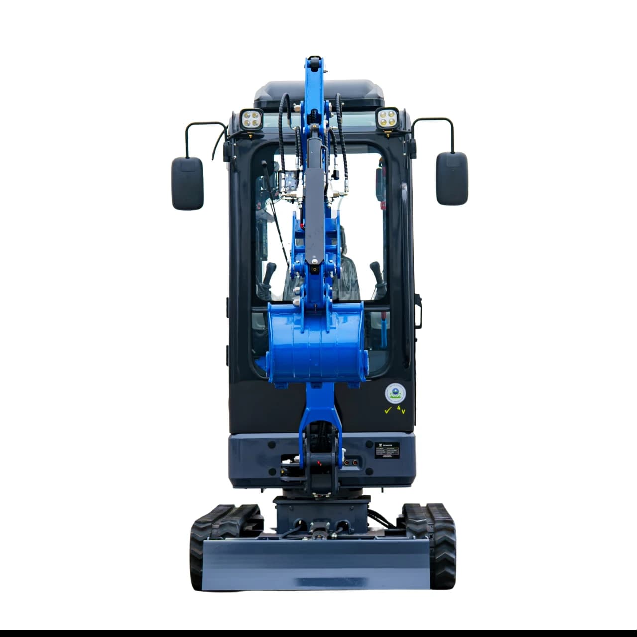TYPHON TERROR XIX Prestige AC/Heater Cabin Mini Excavator 4200lbs 20.4 HP Kubota D902 with Boom Swing, Retractable Tracks thumbnail 3