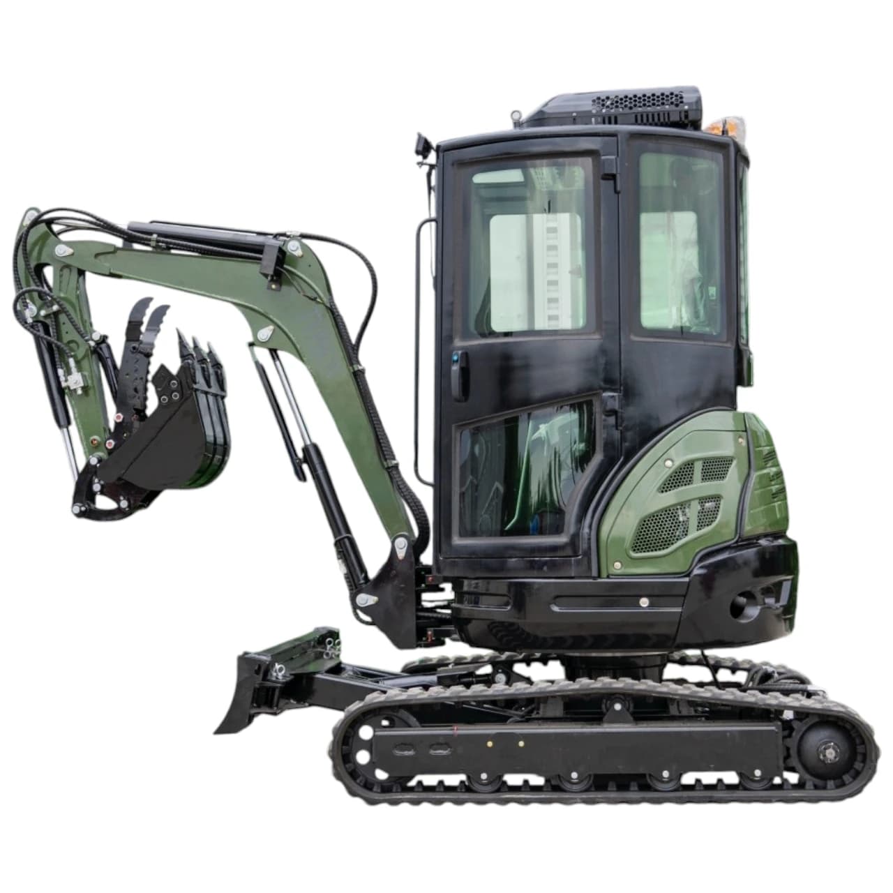 TYPHON TERROR XXV Diesel Mini Excavator 2.7 Ton, 25.1 hp Kubota D1105 RetractableTracks, AC Cabin thumbnail 3