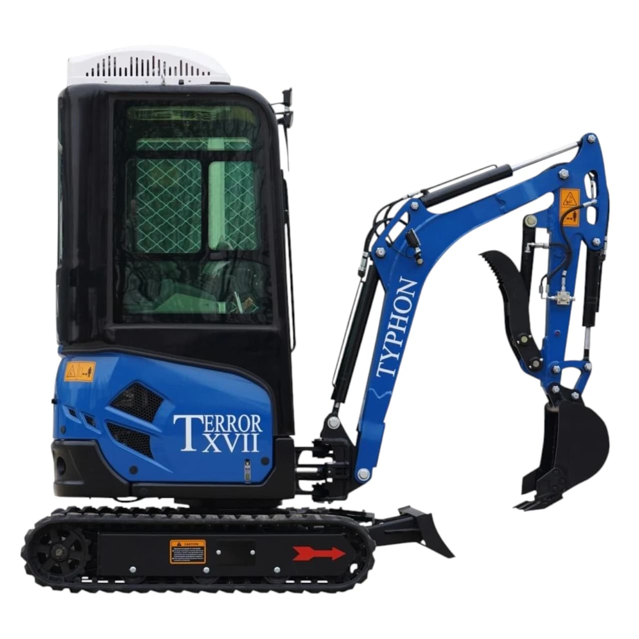2025 4,000 lb TYPHON TERROR XVII Cabin Mini Excavator Rubber Track with Kubota D902 Diesel Engine USA thumbnail 3