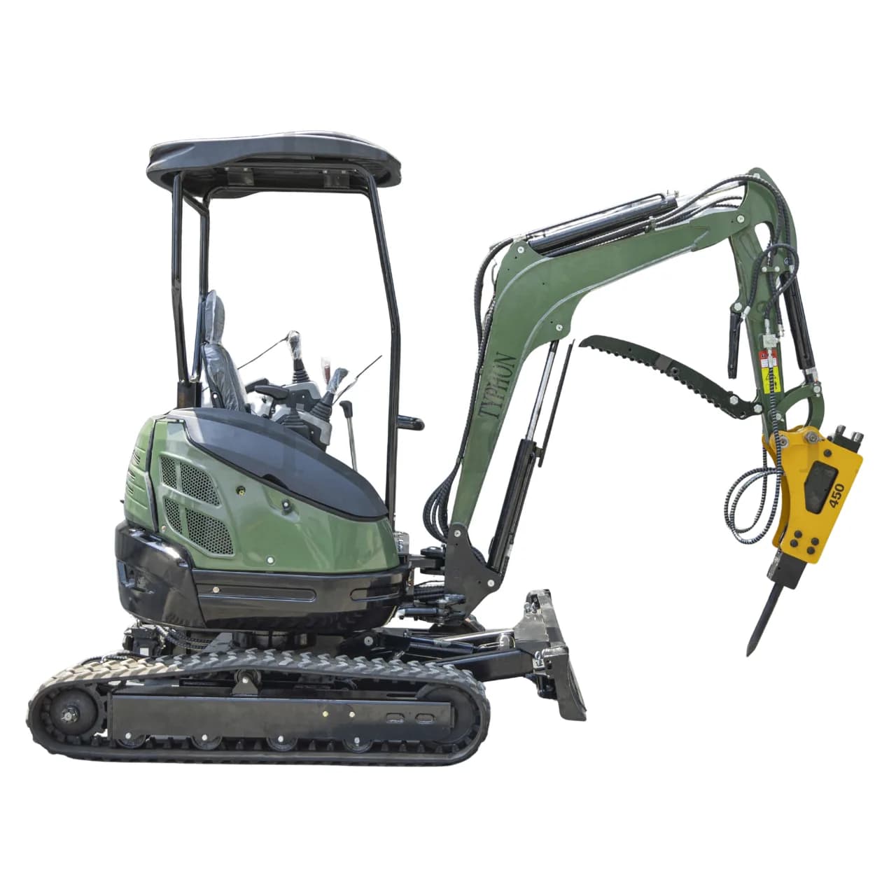 Hydraulic Hammer Attachment Hydraulic Breaker Hammer for TERROR XXV and other 2.1-3 Ton Mini Excavators USA thumbnail 3