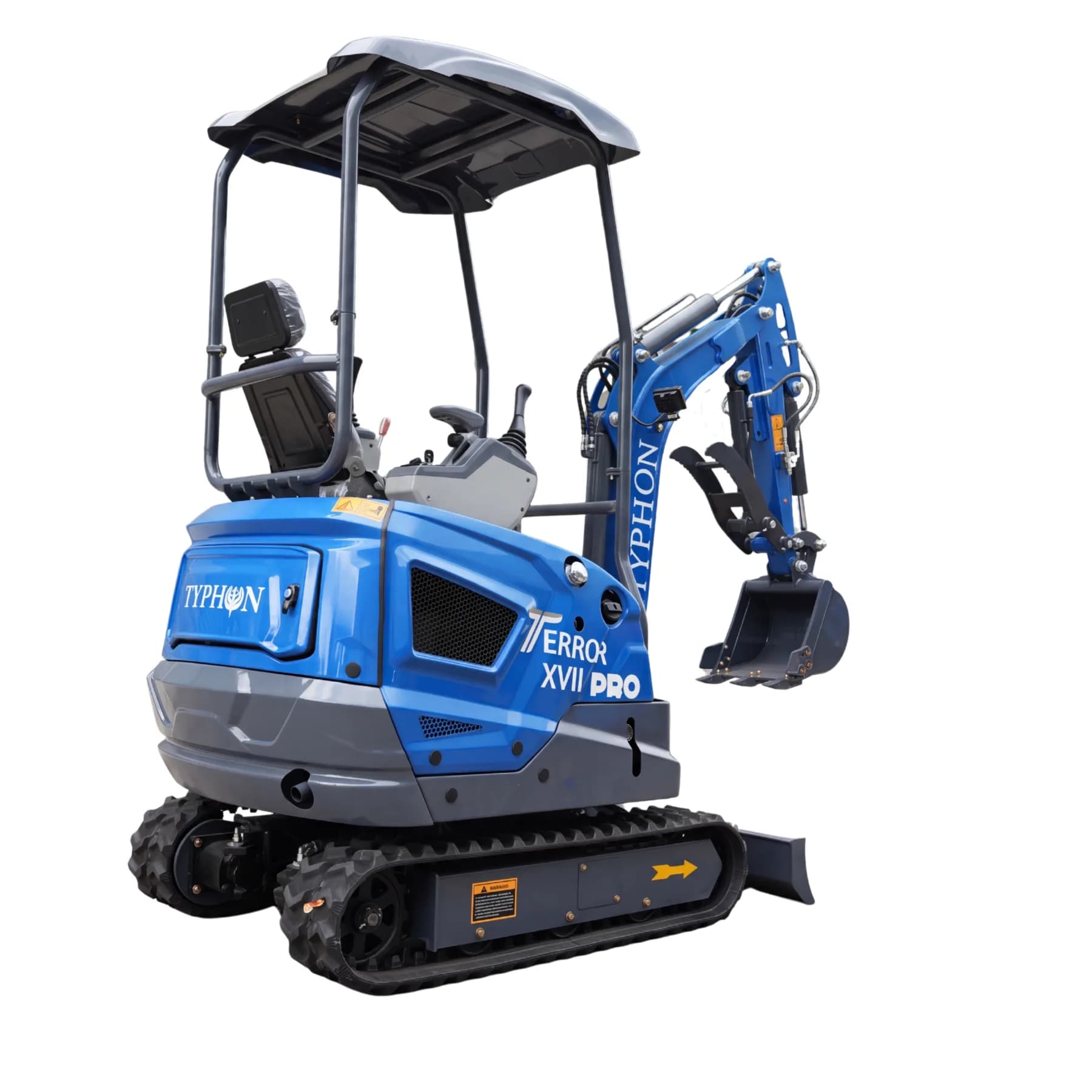 New TYPHON TERROR XVII PRO 3800 lb Mini Excavator – Kubota Diesel, Premium Hydraulics, 14kN Dig Force, Boom Swing thumbnail 3