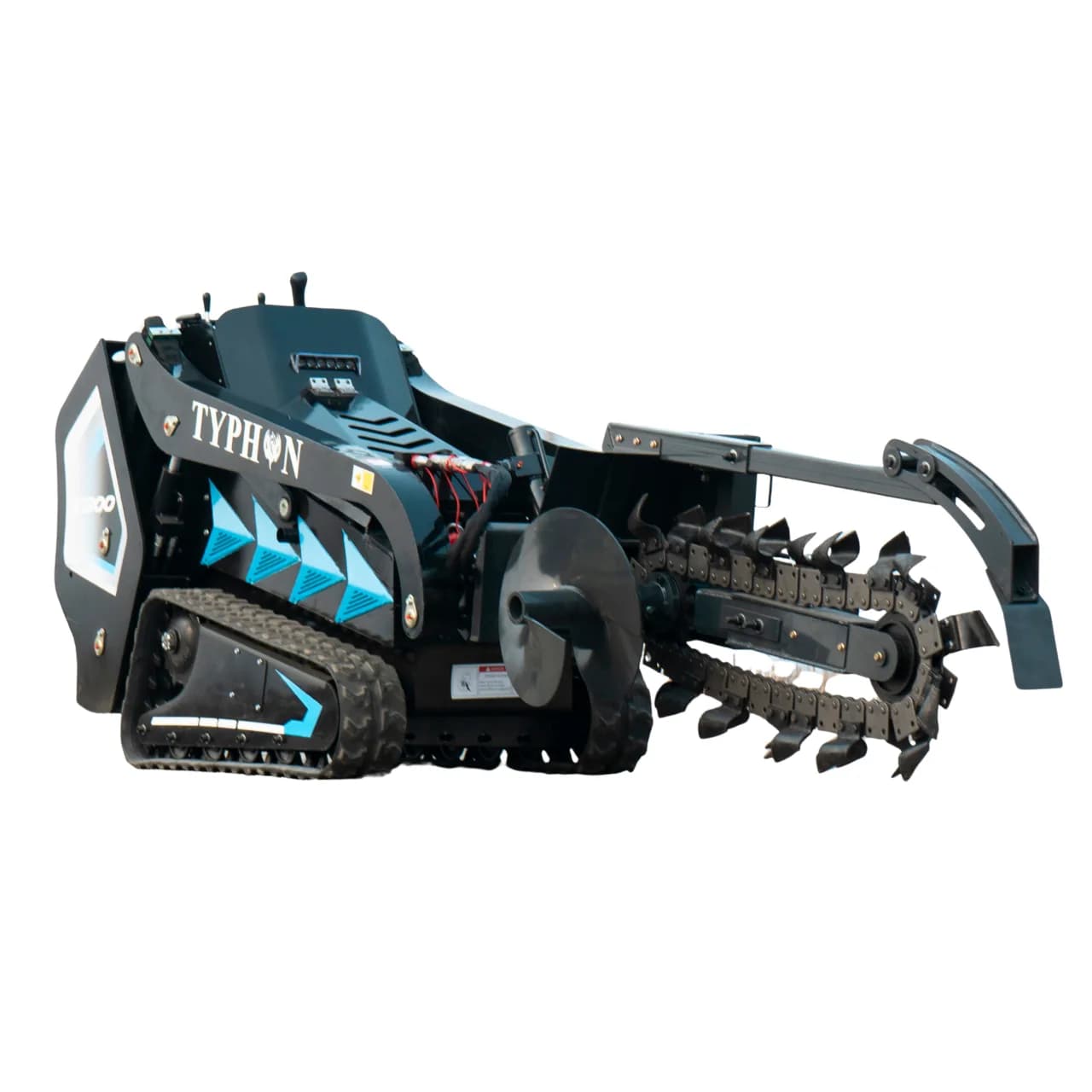 800mm Hydraulic Chain Trencher Attachment for TYPHON STOMP X1300 & STOMP 509 Mini Skid Steers thumbnail 3