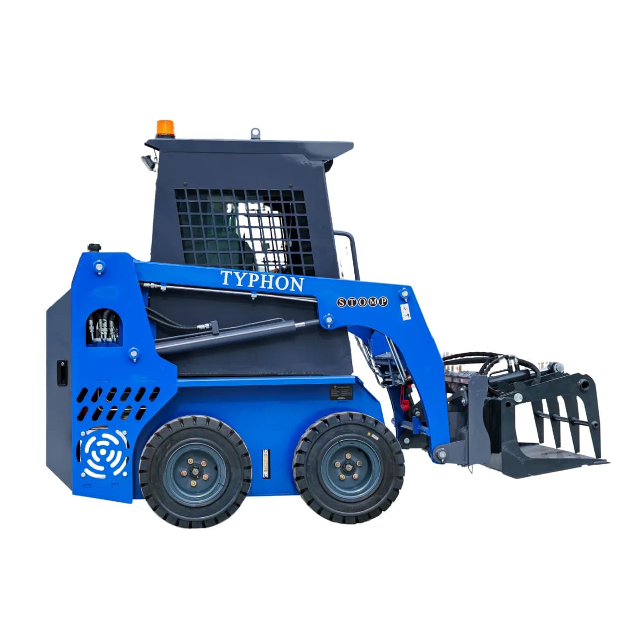 Heavy-Duty Solid Bottom Grapple Bucket for TYPHON STOMP X1300 & STOMP 509 Mini Skid Steers thumbnail 3