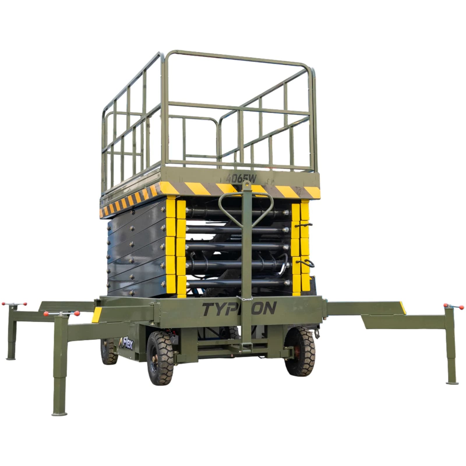 TYPHON xFlex-4065W Walk-Behind Scissor Lift 2.7 Ton with Assisted Walking, Manual outriggers of 40 ft lifting Height & 110V Electric thumbnail 3