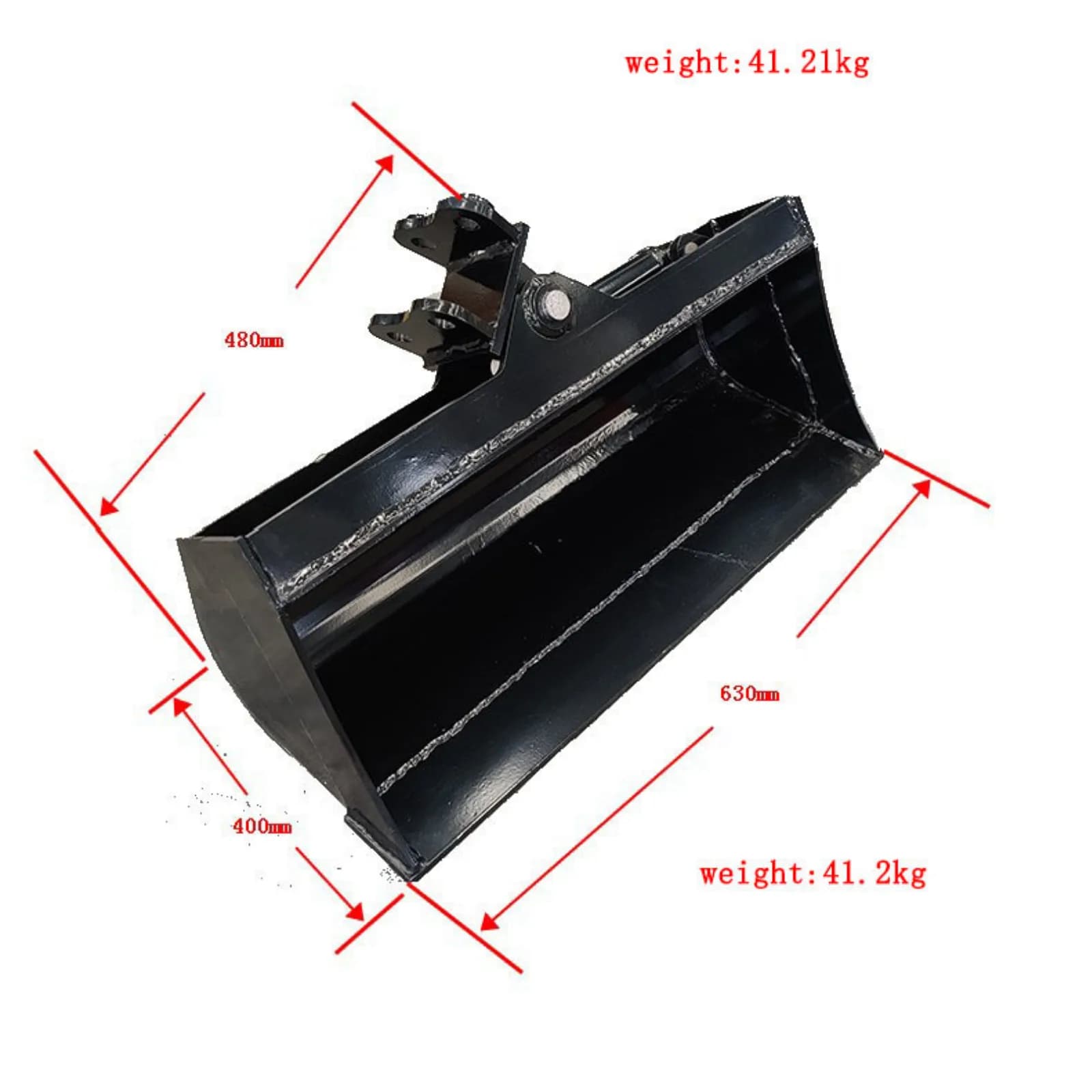 600mm Tilting Bucket: Attachment for TYPHON Mini Excavators USA thumbnail 4