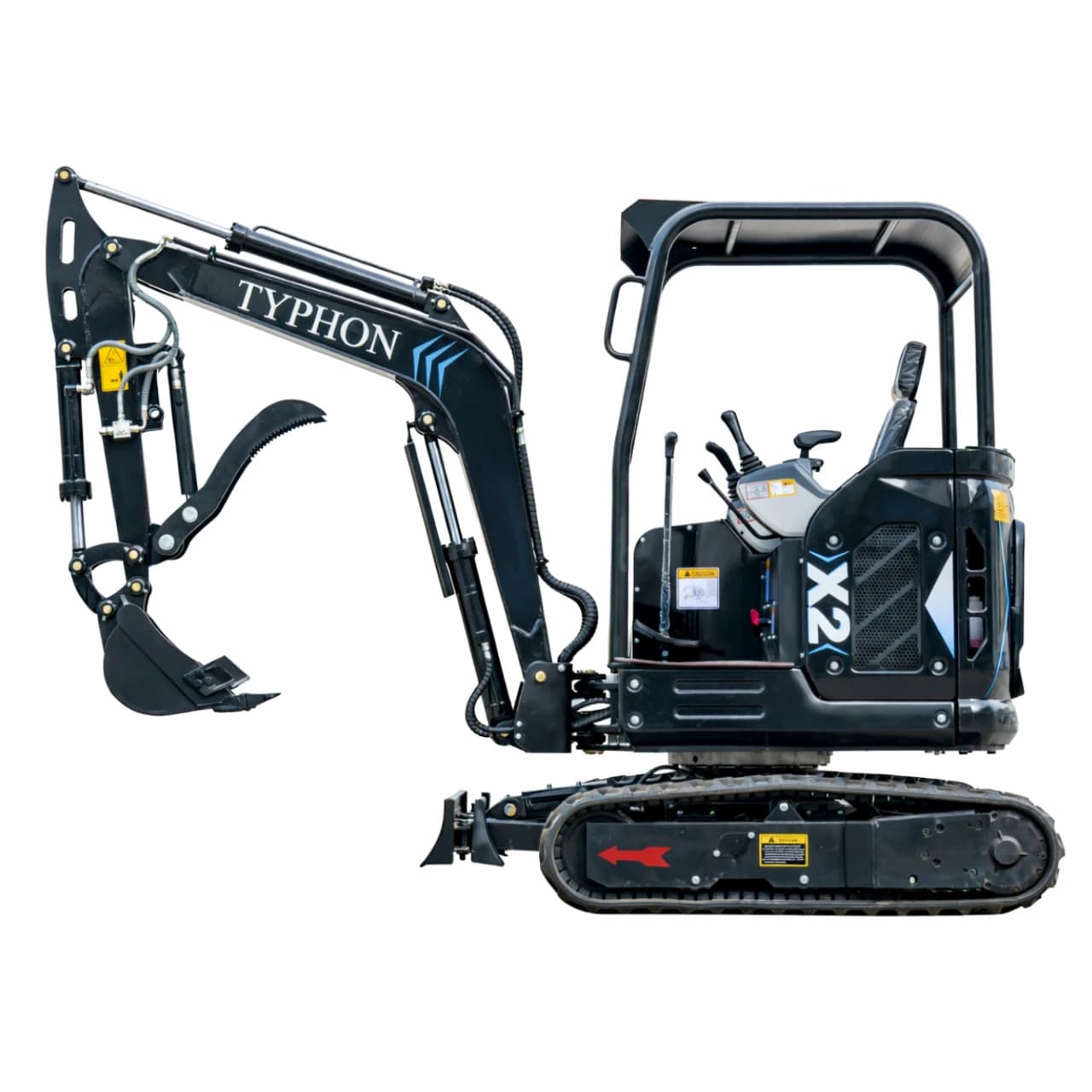 TYPHON TERROR X2 Max Canopy Mini Excavator Powerful 2.5 Ton Compact Machine with Yanmar Engine Advanced Hydraulic System thumbnail 4