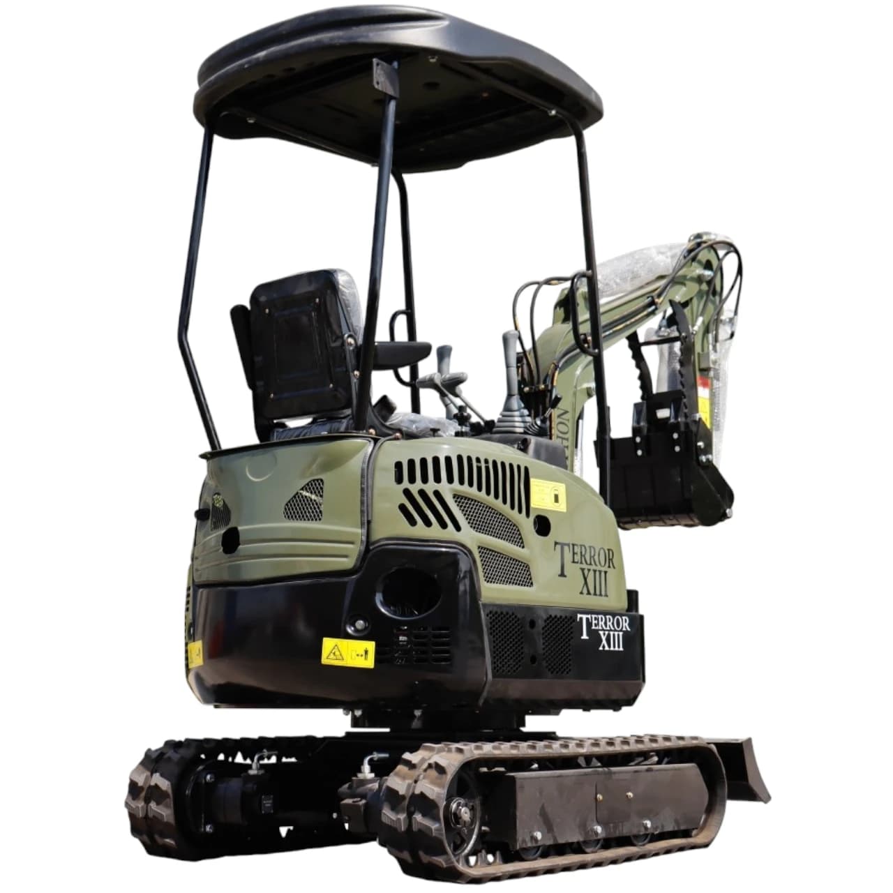 TYPHON TERROR XIII Mini Excavator – 1.3 Ton Trench Digger with Canopy, Hydraulic Thumb Clip, 13.5hp B&S Engine USA thumbnail 4