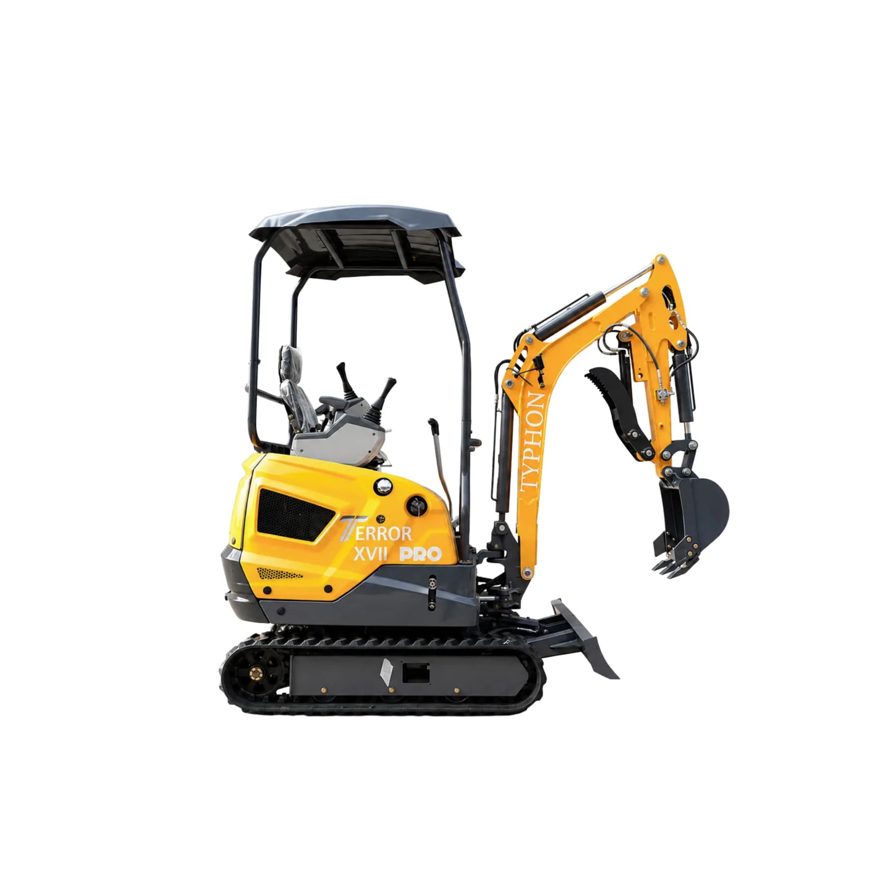 TYPHON TERROR XVII PRO 3800 lb Mini Excavator, Kubota D902 Diesel, Hydraulic Thumb, Pilot Controls, 14kN Dig Force thumbnail 4