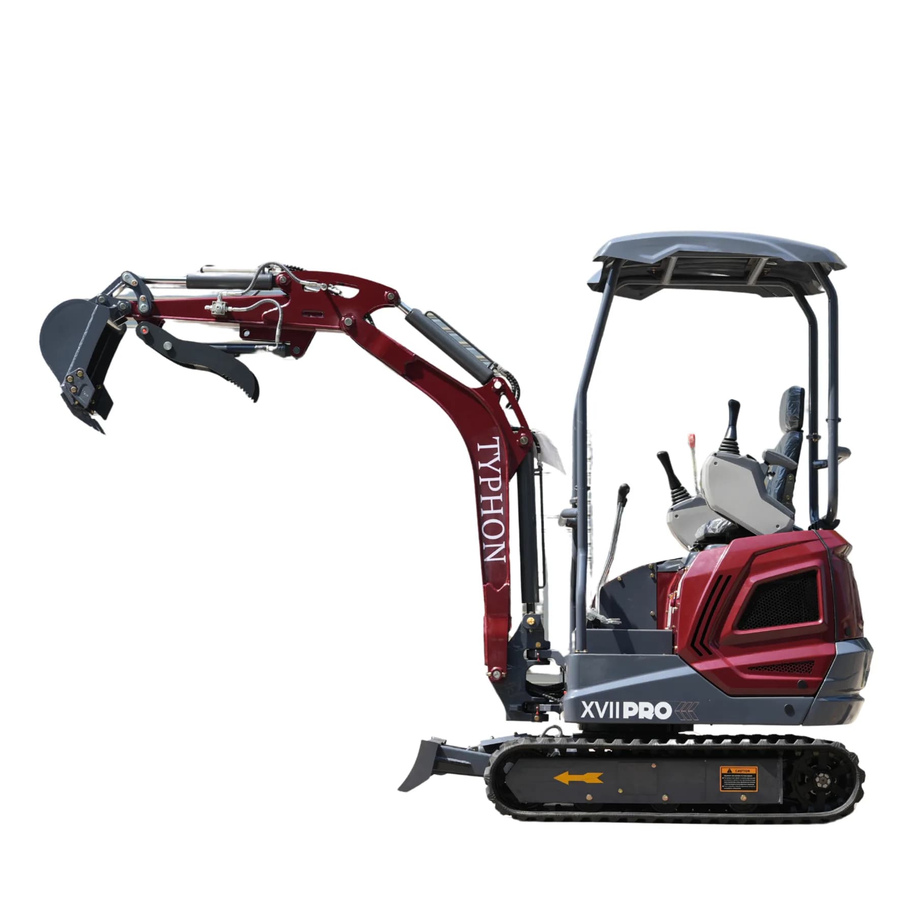 TYPHON TERROR XVII PRO 3800 lbs Mini Excavator Kubota Diesel, Hydraulic Thumb, Dozer Blade & Boom Swing thumbnail 5