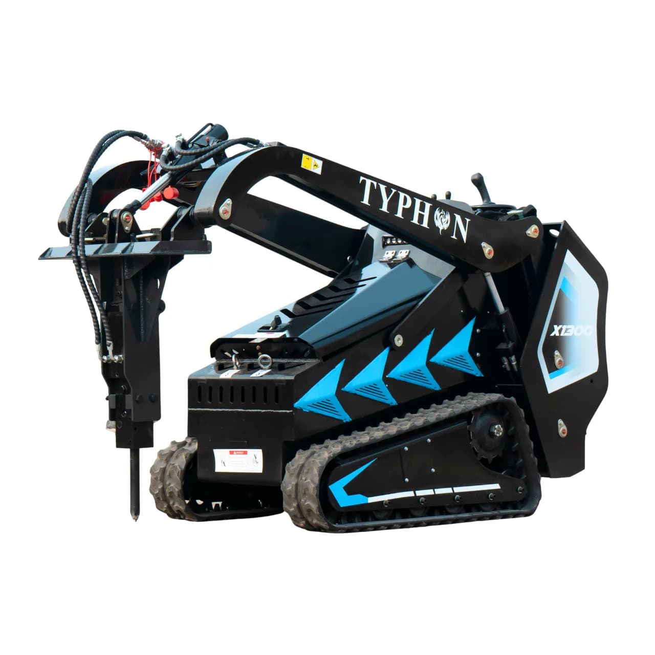 Hydraulic Rock & Concrete Breaker Hammer for TYPHON STOMP X1300 & STOMP 509 Mini Skid Steer Loader thumbnail 5